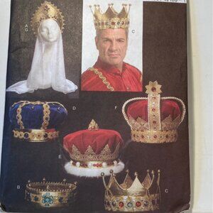 Crowns & Veil Adult Costume Sewing Pattern 6 Variations Butterick B5161 FF
